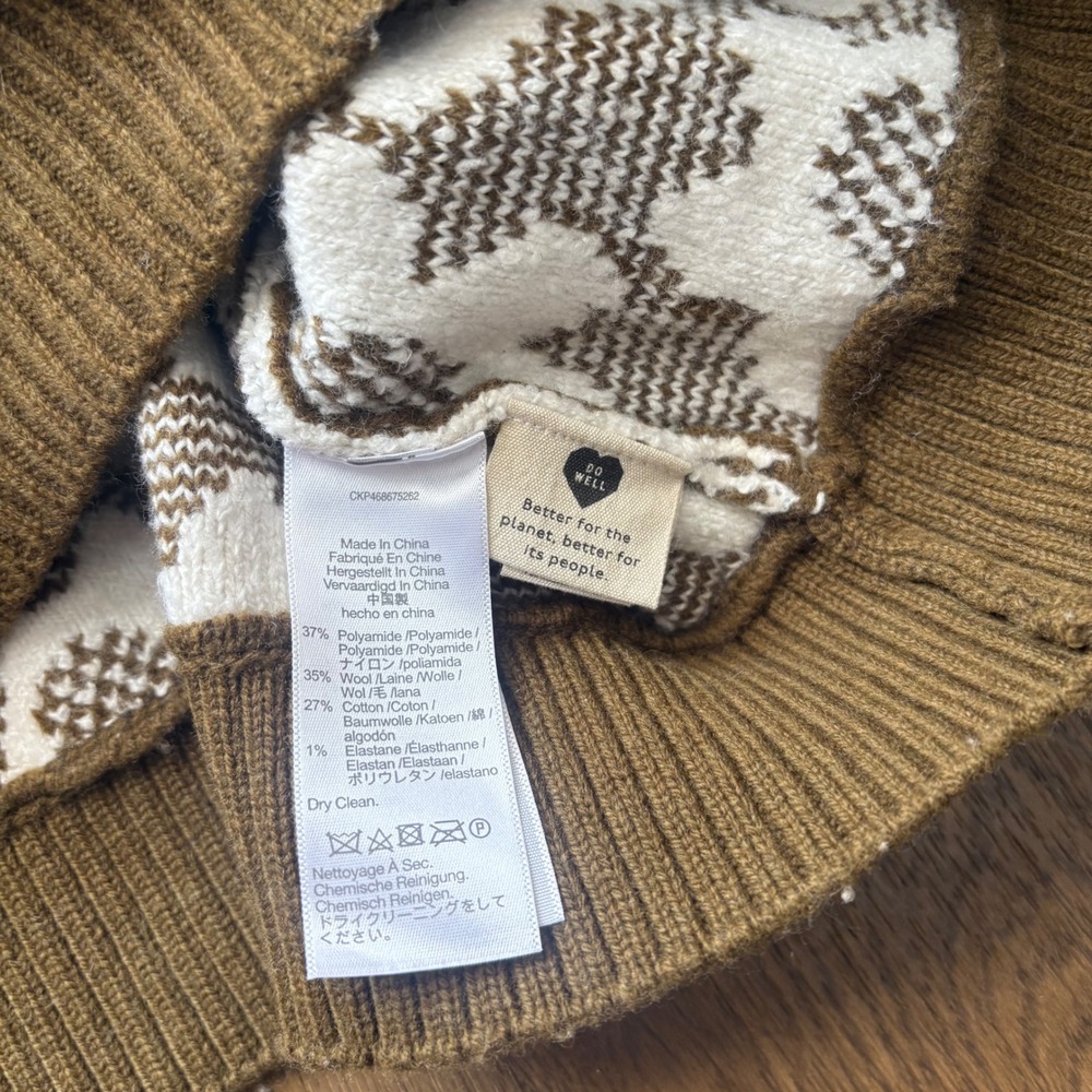 Madewell Womens Leighton Cropped Boxy Floral Wool Cotton Blend Cardigan Sweater - Picture 5 of 8